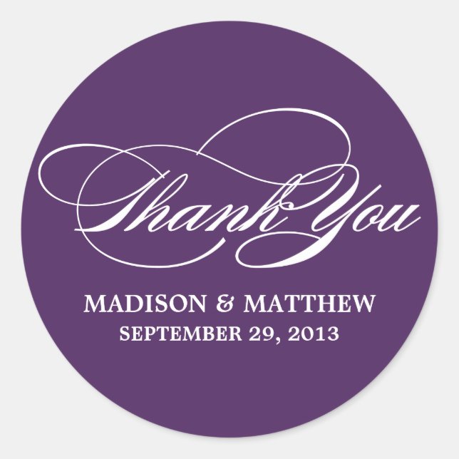 SCRIPTED | WEDDING THANK YOU FAVOR LABEL (Front)
