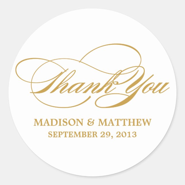 SCRIPTED | WEDDING THANK YOU FAVOR LABEL (Front)