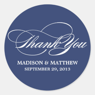 SCRIPTED   WEDDING THANK YOU FAVOR LABEL