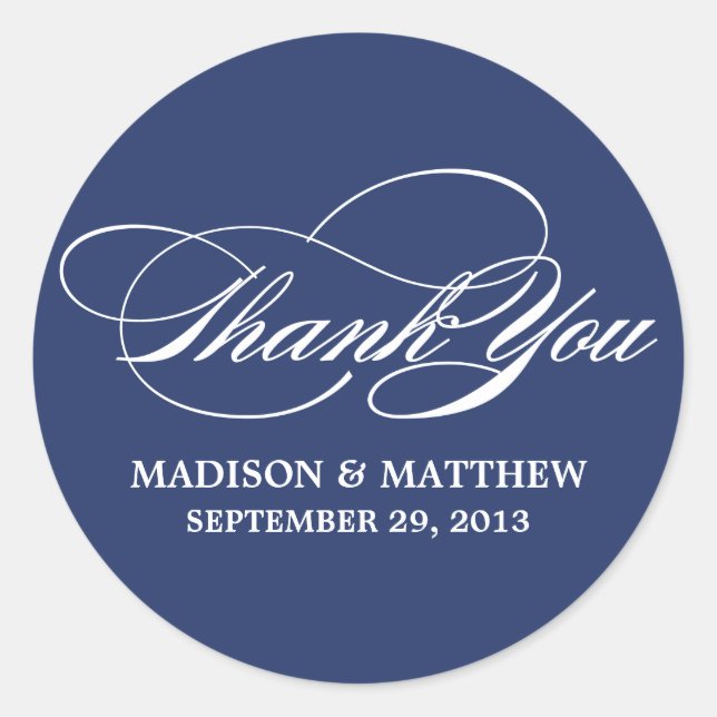 SCRIPTED | WEDDING THANK YOU FAVOR LABEL (Front)