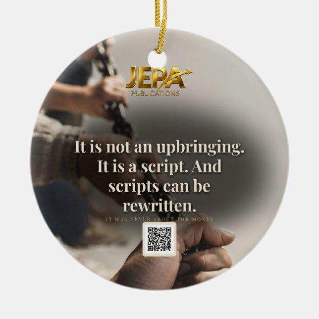 Scripts Can Be Rewritten Book Quote Ceramic Tree Decoration (Front)