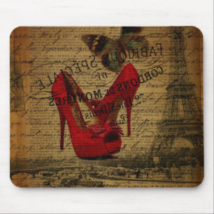 scripts paris eiffel tower stilettos fashionista mouse mat