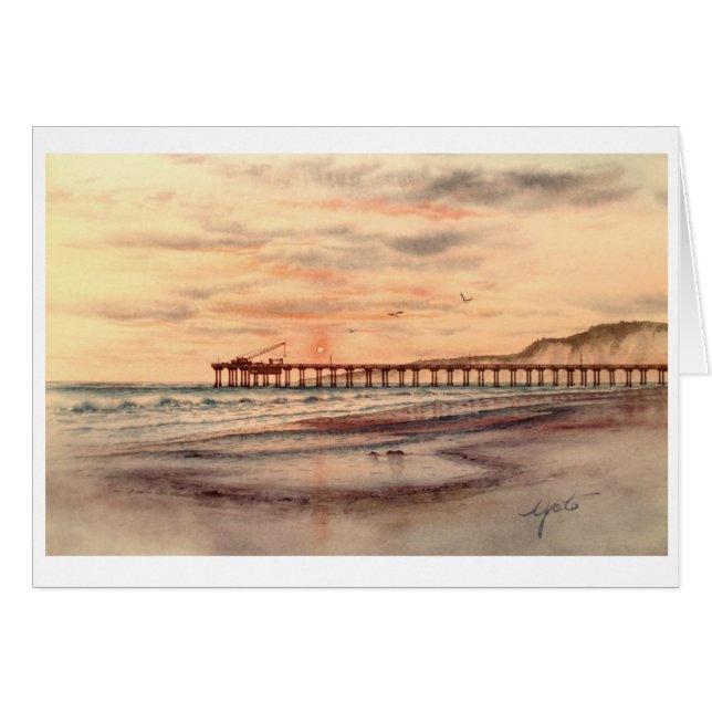 SCRIPT'S PIER SUNSET, LA JOLL, CALLIFORNIA (Front Horizontal)
