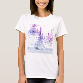 scripts purple chandelier paris eiffel tower T-Shirt