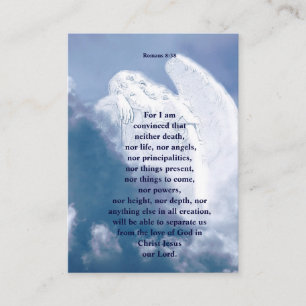 Scripture Angel In Clouds Memorial  Business Card