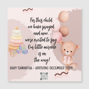 Scripture Baby Announcement Magnet Card This Child