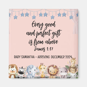 Scripture Baby Girl Announcement Magnet Good Gift