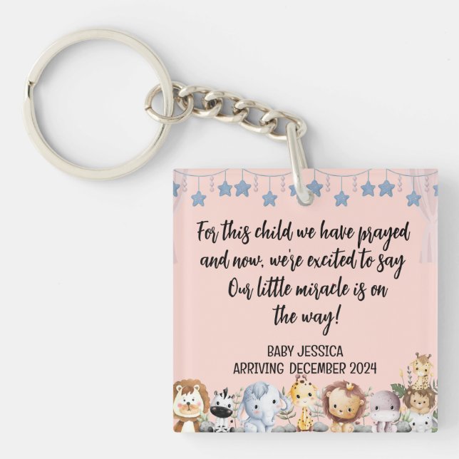 Scripture Baby Girl Keychain This Child 2 (Front)