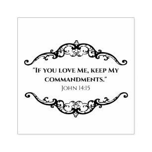 Scripture Bible Quote Love Jesus Commandments Rubber Stamp