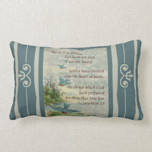 Scripture Bible Verse birds nature decorative Lumbar Cushion
