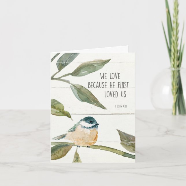 Scripture Birds Anniversary Card (Front)
