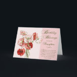 Scripture Birthday Blessings to a Special Daughter Card<br><div class="desc">Birthday Blessings card for Daughter with scripture from Numbers,  "The Lord bless thee... " featuring a pretty vintage painting of pink and red poppies. Designed by Simply Robin Creations; vintage art courtesy The Old Design Shop.</div>