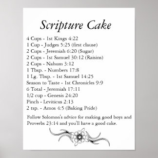 Scripture Cake Poster