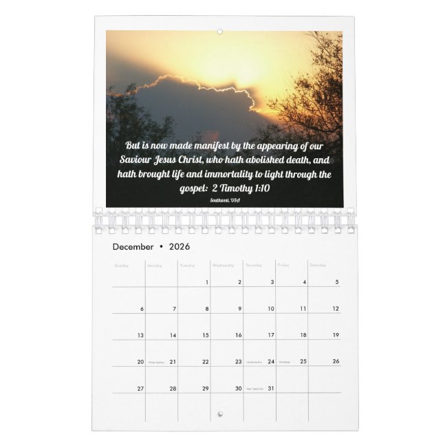 Scripture Calendar: June 202-June 2021 Calendar (Dec 2026)