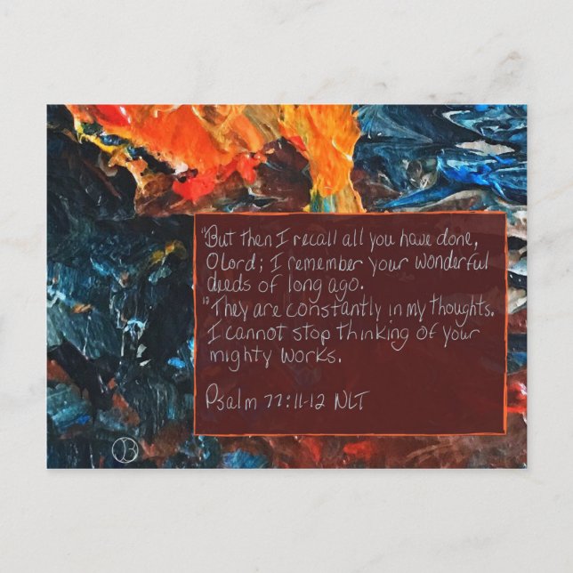 Scripture Card Psalm 77:11-12 (Front)