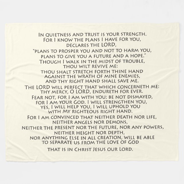 Scripture Collage Bible Verse Promises God Blanket (Front (Horizontal))