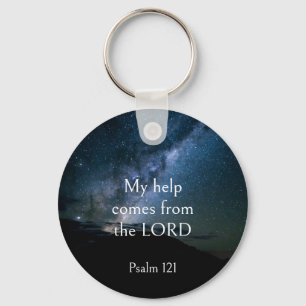Scripture Comfort My Help Comes From the Lord Key Ring