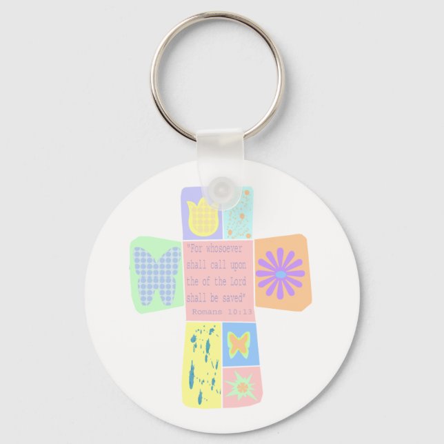 Scripture Cross key chain (Front)