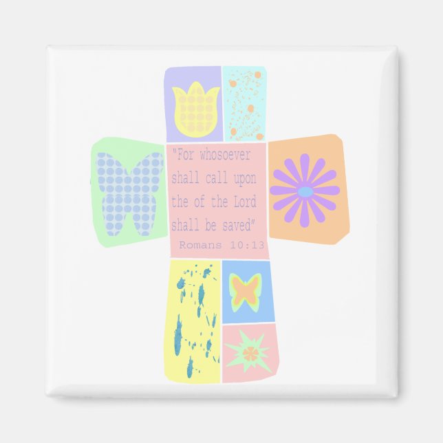 Scripture Cross magnet (Front)