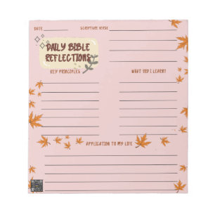 Scripture Daily Reflection Notepad Pink