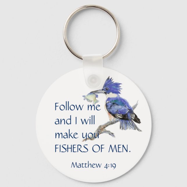Scripture, Fishers of Men, Inspirational Quote Key Ring (Front)