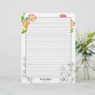 Scripture Grace Be With You Hebrews Journal Custom Letterhead