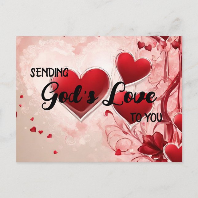 Scripture Greeting Post Card God's Love (Front)