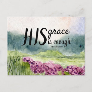 Scripture Greeting Post Card His Grace