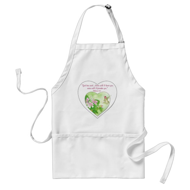 Scripture Hebrews 19:5 Never will I leave You Standard Apron (Front)