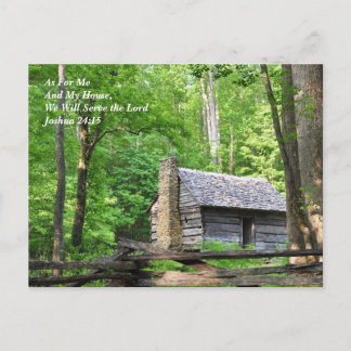 Scripture inspirational postcard quote house