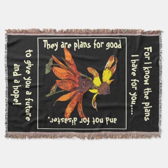 Scripture Jeremiah 29:11 Throw Blanket (Front)