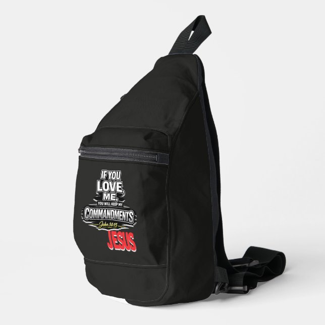 Scripture - JESUS Sling Bag (Right Corner)
