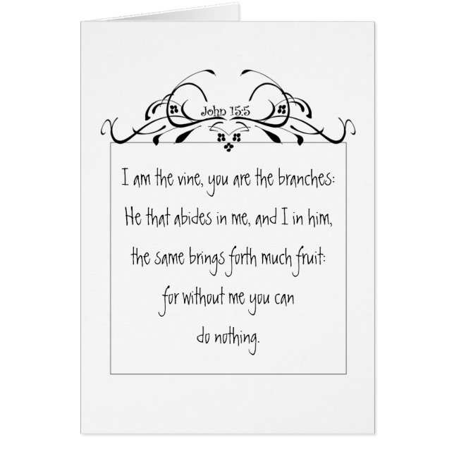 Scripture, John 5:15 I am the Vine (Front)