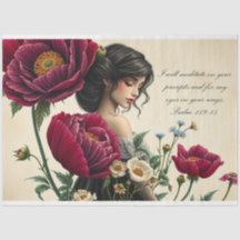 Scripture Le Femme Victorian Roses Decoupage