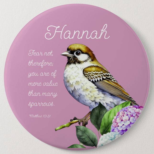 Scripture Matthew 10:31 6 Cm Round Badge (Front)