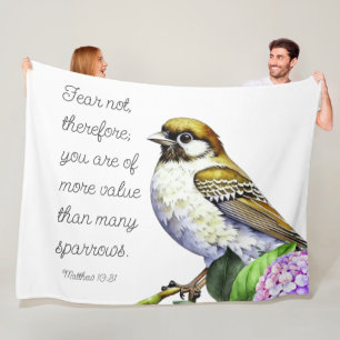 Scripture Matthew 10:31 Fleece Blanket