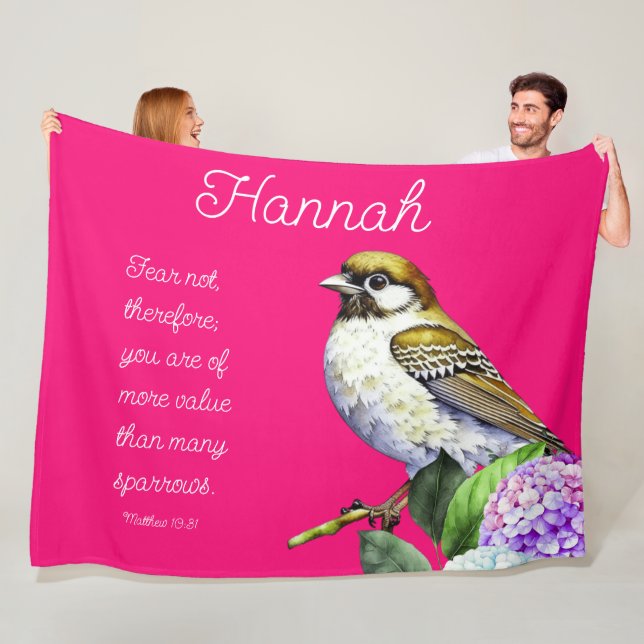 Scripture Matthew 10:31 Fleece Blanket (In Situ)