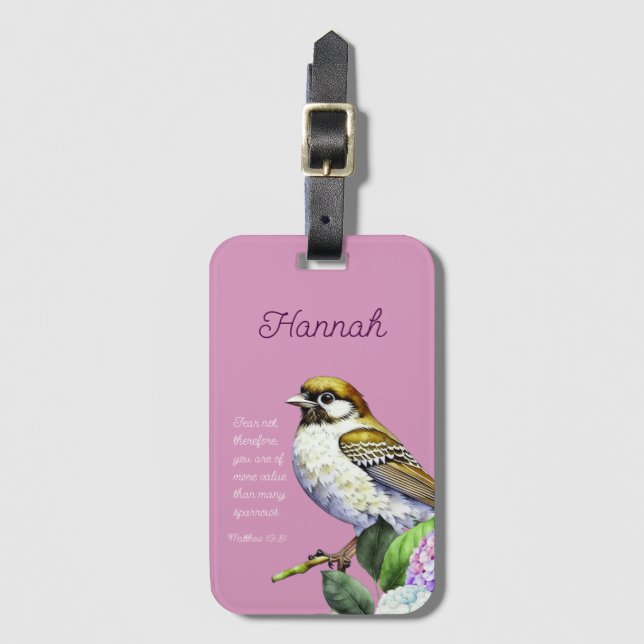Scripture Matthew 10:31 Luggage Tag (Front Vertical)