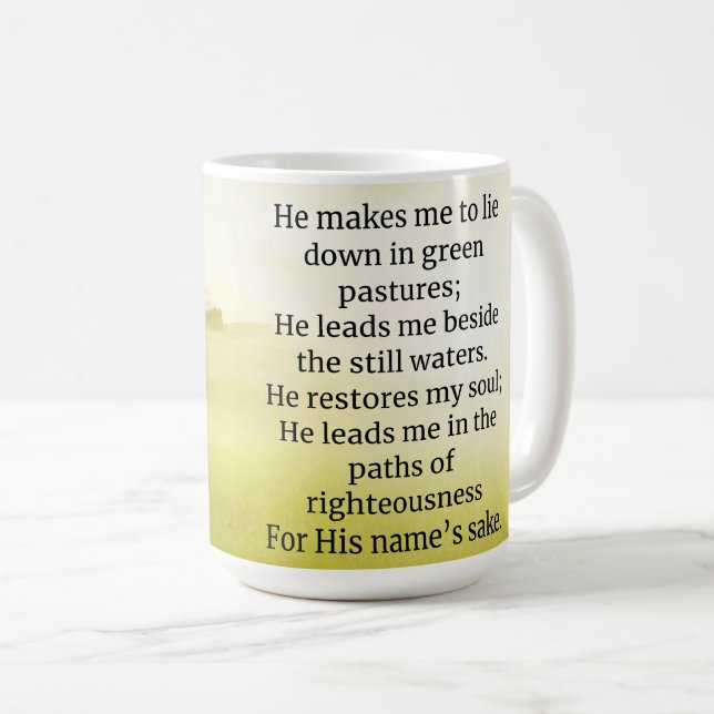 Scripture Mug Psalm 22:2-3 (Front Right)