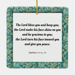 Scripture, Numbers 6:24-26 Ceramic Ornament