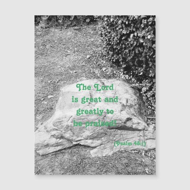 Scripture of Praise Magnetic Greeting Card (Front)