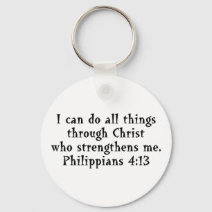 scripture Phil 4:13 Key Ring