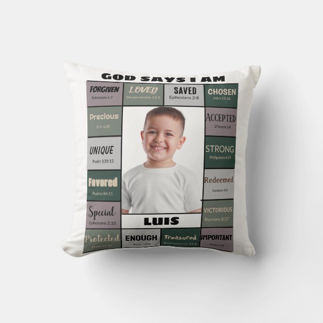 Scripture Pillow God Says (Front)