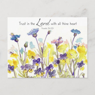 Scripture Proverbs Trust in the Lord Honeybees Postcard