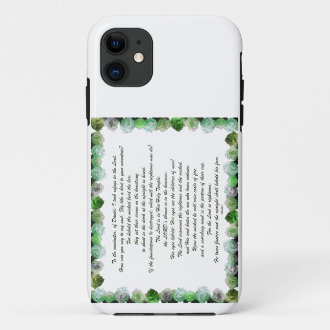 Scripture, Psalm 11, Bible Verse, Case-Mate iPhone Case (Back)