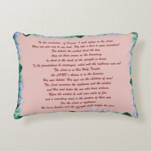 Scripture, Psalm 11, Bible Verse, Decorative Cushion