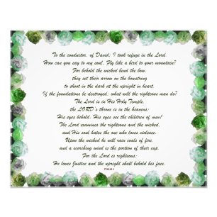 Scripture, Psalm 11, Bible Verse, Photo Print
