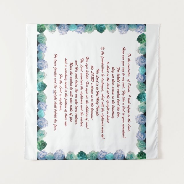 Scripture, Psalm 11, Bible Verse, Tapestry (Front (Horizontal))