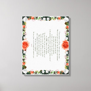Scripture, Psalm 11, Botanic Canvas Print