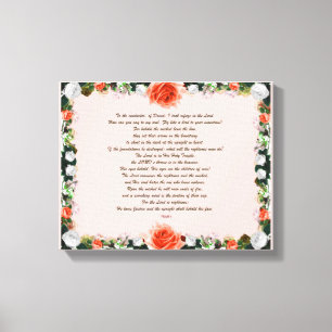 Scripture, Psalm 11, Botanic Canvas Print